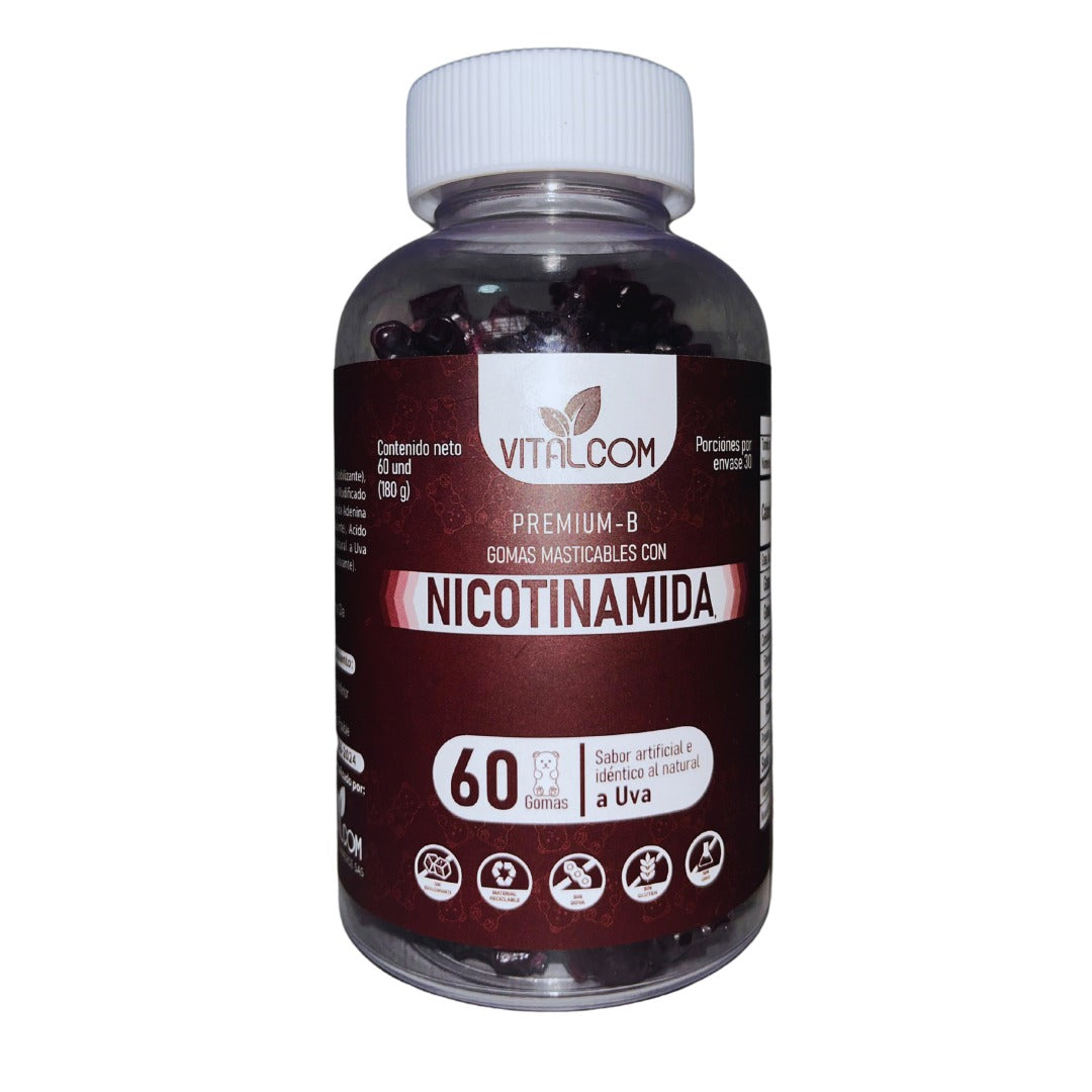 Gomas Nicotinamida Vitalcom X60