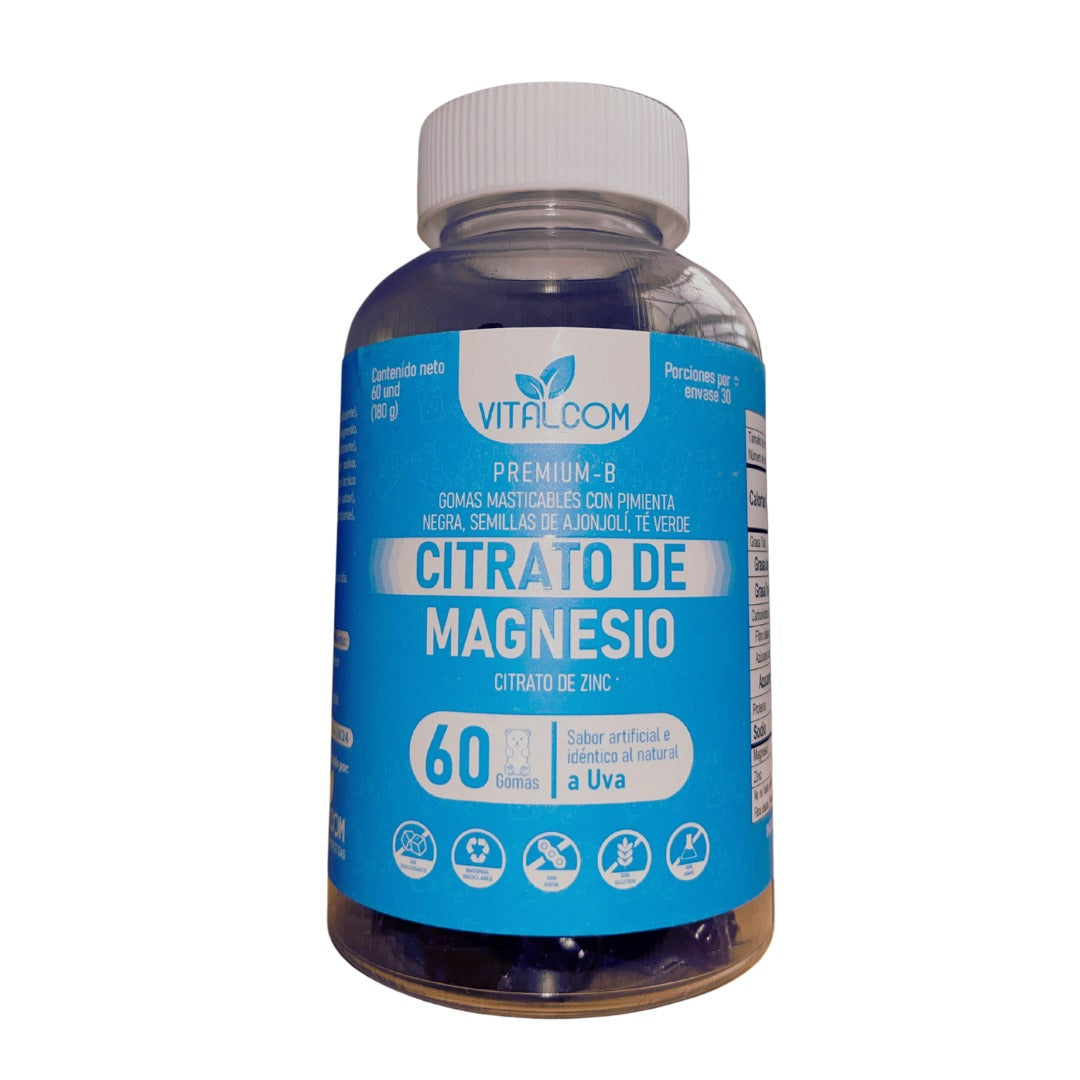 Gomas Citrato De Magnesio Vitalcom X60