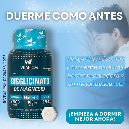 Bisglicinato de Magnesio Vitalcom 💙 – Energía, fuerza y salud en cada tableta