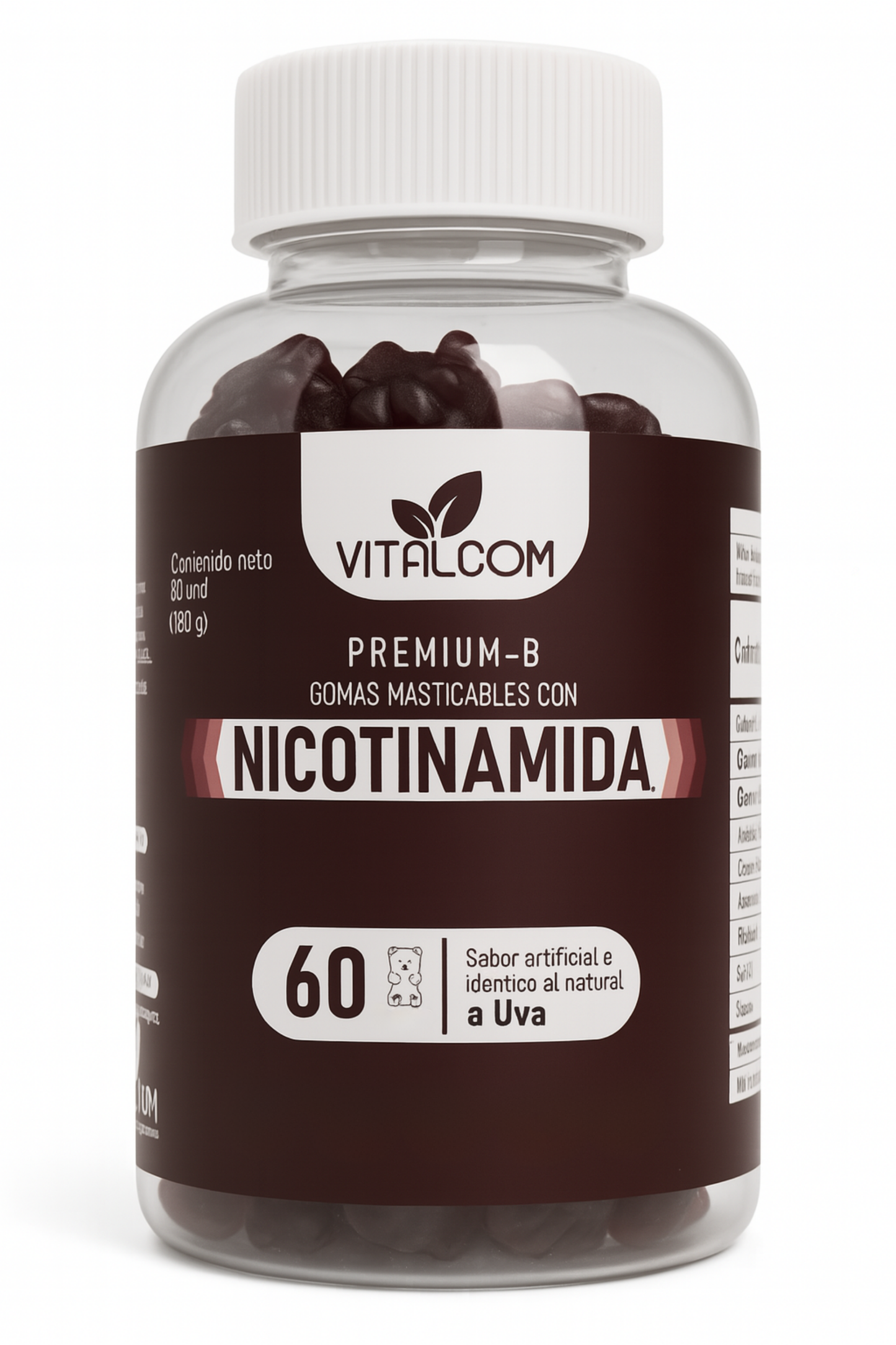 Gomas Nicotinamida Vitalcom X60
